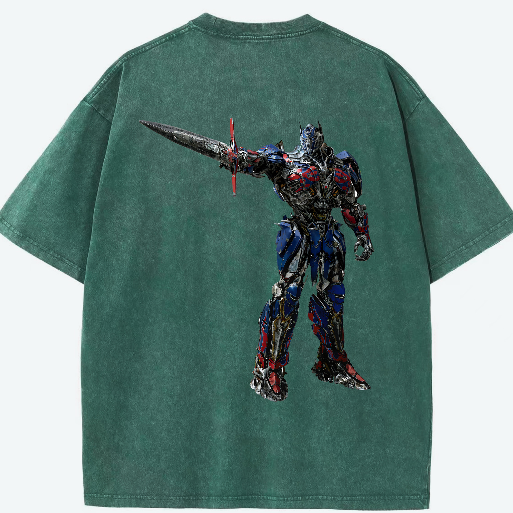 （画像用） Transformers トランスフォーマー 綿100% ヴィンテージ風 半袖Tシャツ（背面プリント）